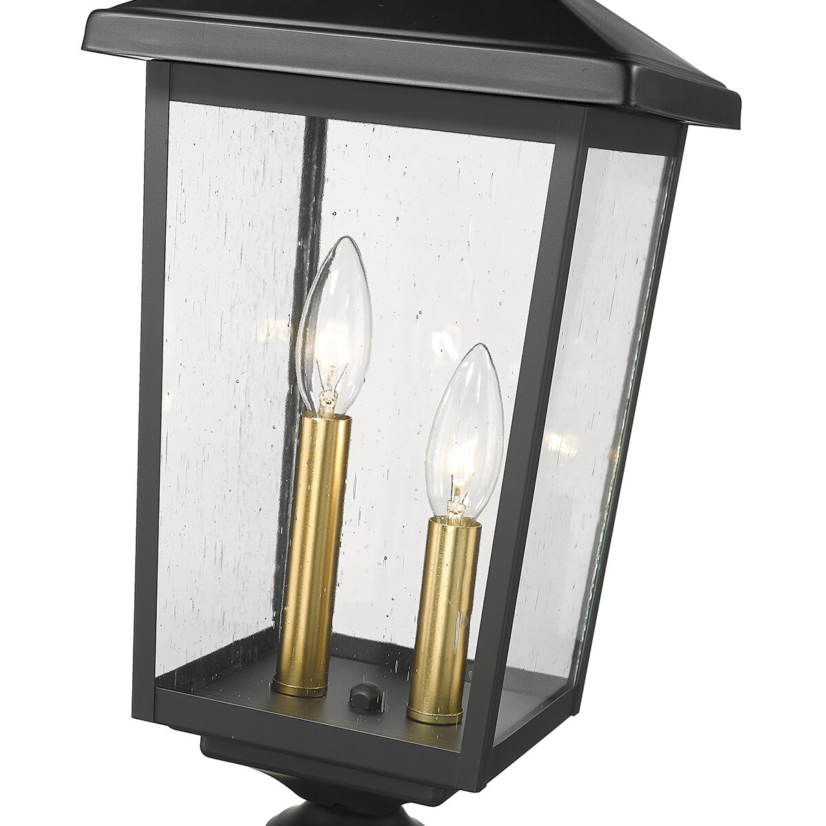 Eldrick 2 Light 18.8 inch Powder Coated Black Outdoor Post Lantern